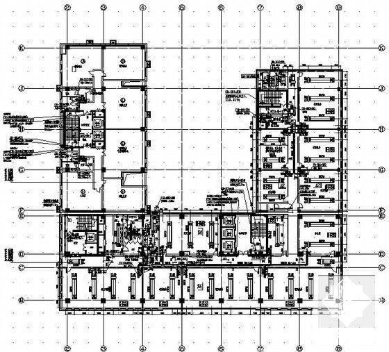 8层办公楼暖通CAD施工图纸(空调水系统) - 4
