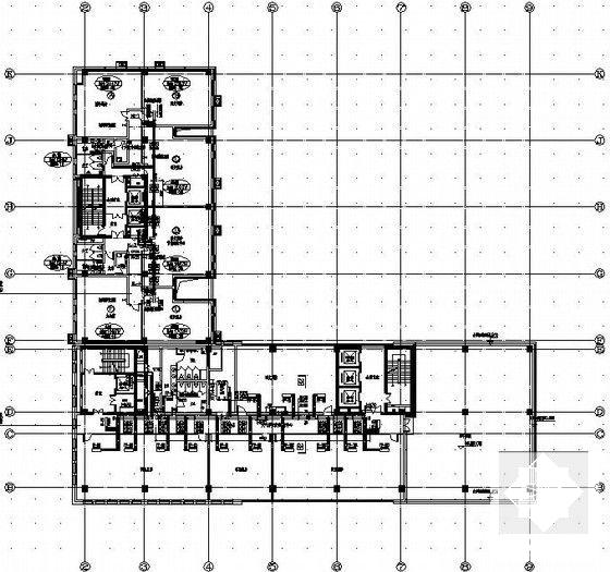 8层办公楼暖通CAD施工图纸(空调水系统) - 5