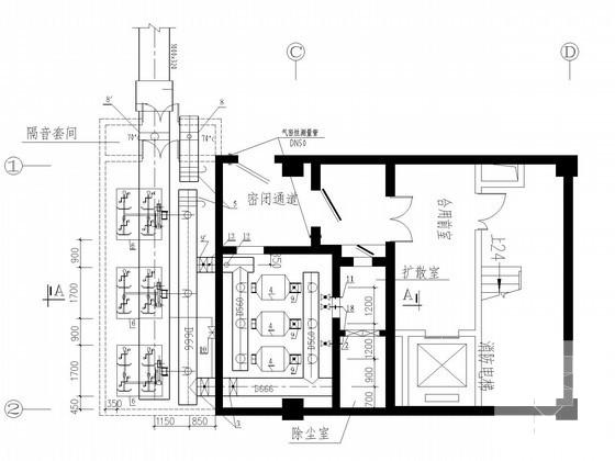 市政办公楼地下室人防通风工程CAD施工图纸 - 3