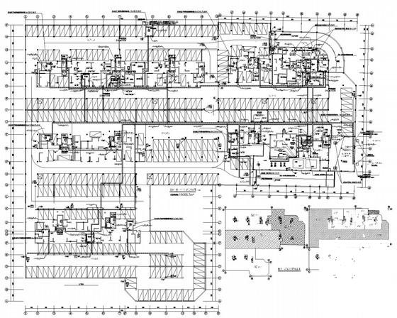 住宅楼地下室项目强电CAD施工图纸（车库） - 1