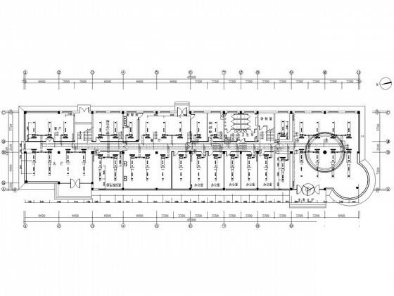 4层办公楼空调采暖设计CAD施工图纸 - 1