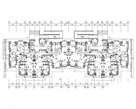 18层住宅楼强弱电CAD施工图纸（两住宅单元）(消防报警及联动) - 1