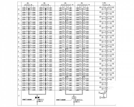 18层住宅楼强弱电CAD施工图纸（两住宅单元）(消防报警及联动) - 3