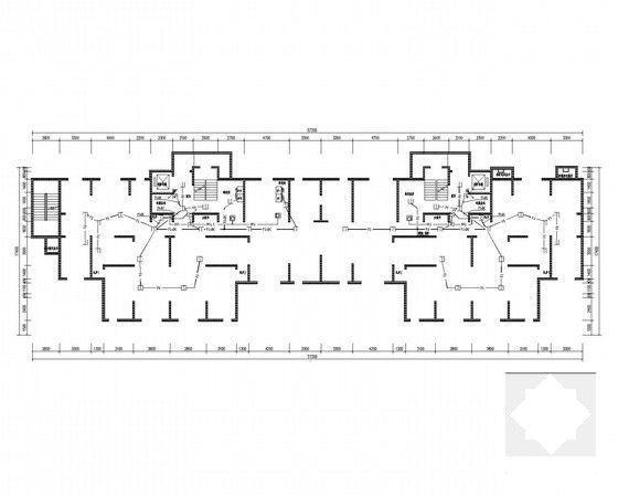 18层住宅楼强弱电CAD施工图纸（两住宅单元）(消防报警及联动) - 5