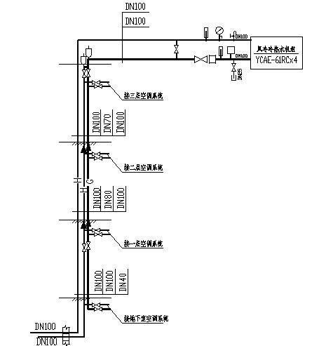 3层小型办公楼空调设计CAD施工图纸(系统原理图) - 2