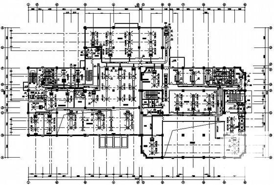 21层办公楼空调设计CAD施工图纸(地下室通风排烟) - 1