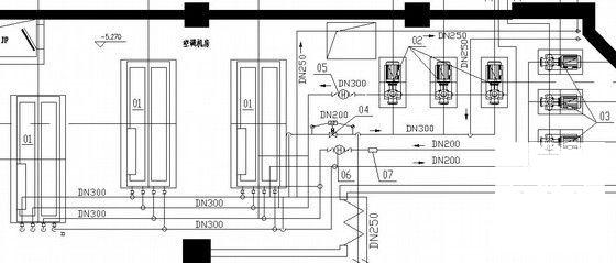 21层办公楼空调设计CAD施工图纸(地下室通风排烟) - 5