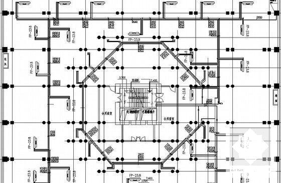 4层大空间办公楼中央空调系统设计CAD图纸 - 4