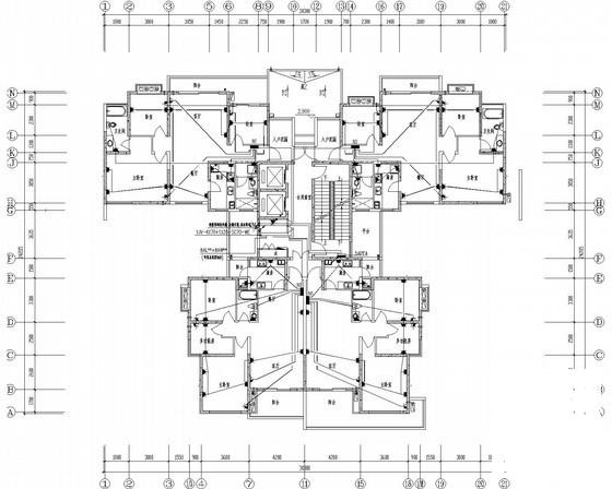 33层钢筋混凝土结构住宅楼强弱电CAD施工图纸（地下1层，含人防）(火灾自动报警系统) - 3
