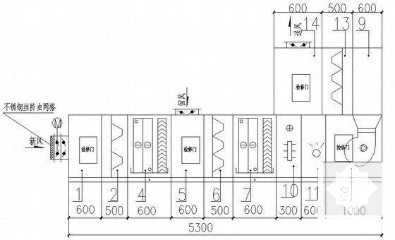 车间厂房暖通空调系统CAD施工图纸（洁净空调） - 4