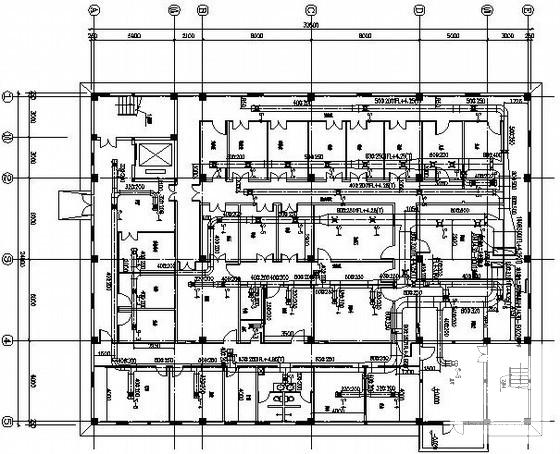 3层研发中心实验楼暖通设计CAD施工图纸（洁净空调） - 1