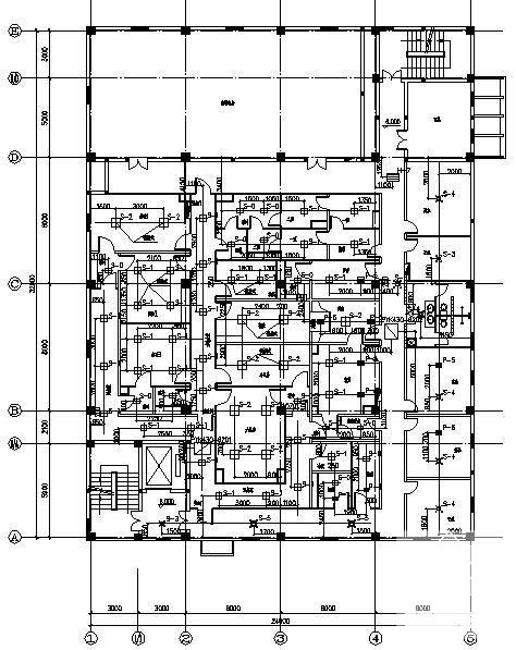 3层研发中心实验楼暖通设计CAD施工图纸（洁净空调） - 4