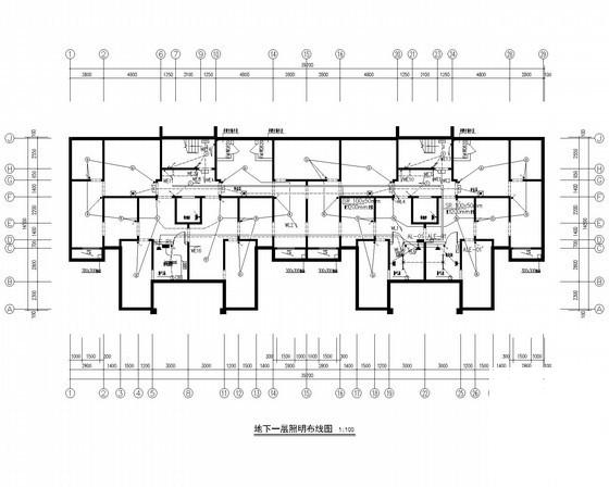 11层钢筋混凝土结构普通住宅楼强弱电CAD施工图纸（人防） - 4