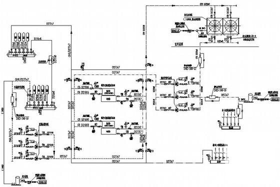 5层企业办公楼空调通风设计CAD施工图纸(大院设计地源热泵)(水系统流程图) - 2