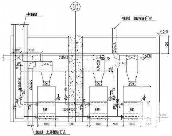 5层企业办公楼空调通风设计CAD施工图纸(大院设计地源热泵)(水系统流程图) - 3