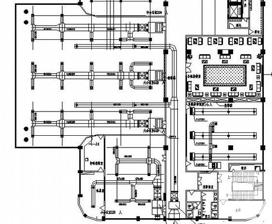15层办公楼空调风管设计CAD施工图纸(平面图) - 2