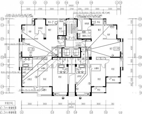 18层钢筋混凝土结构住宅楼弱电设计CAD施工图纸（地下室） - 3