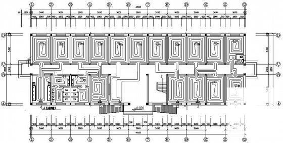 4层办公楼地板辐射供暖设计CAD施工图纸 - 1
