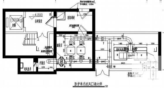 8层办公楼通风防排烟设计CAD施工图纸（地下室、人防） - 3