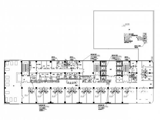 15层医院办公楼通风空调及防排烟系统设计CAD施工图纸（医用风机盘管） - 1