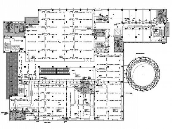 5层办公楼空调及通风排烟设计CAD施工图纸（空气源热泵VRF系统） - 1