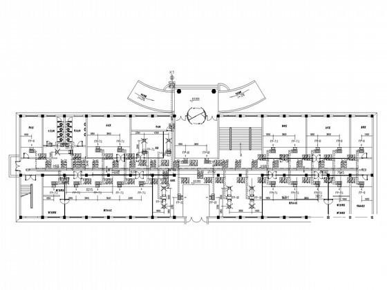 综合建筑空调及通风防排烟系统CAD施工图纸（办公楼车间）(风机盘管安装) - 1