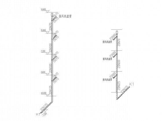 综合建筑空调及通风防排烟系统CAD施工图纸（办公楼车间）(风机盘管安装) - 4