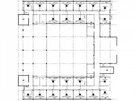 4层行政办公楼空调系统设计CAD施工图纸(室外机) - 1