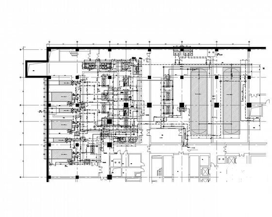 5层奥体中心办公楼空调通风排烟系统CAD施工图纸（著名院作品水源多联机系统） - 1