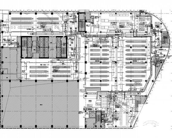 5层奥体中心办公楼空调通风排烟系统CAD施工图纸（著名院作品水源多联机系统） - 2