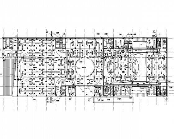 多层办公楼空调通风排烟系统设计CAD施工图纸（冷冻机房） - 1