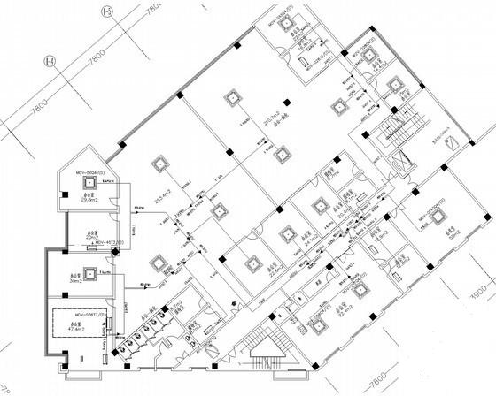 5层办公楼舒适性空调及通风排烟系统设计CAD施工图纸 - 3