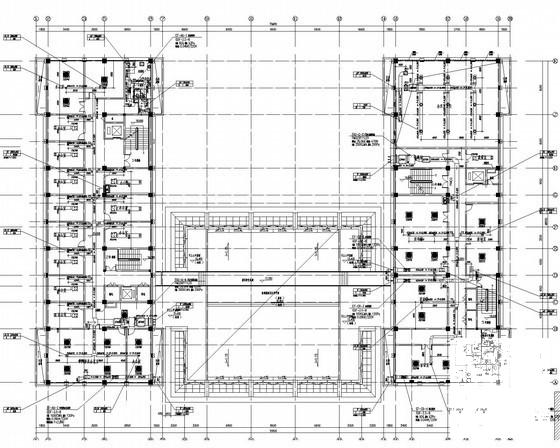 6层公共行政办公楼空调通风及消防系统设计CAD施工图纸（VRV系统） - 2