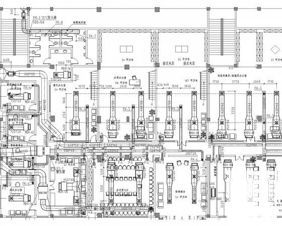 办公楼首层空调通风工程系统设计CAD施工图纸（直流变频系统） - 1