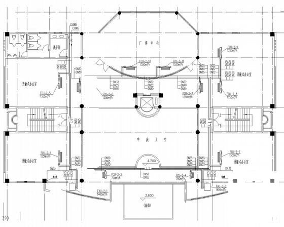 6层办公楼风冷往复式冷水空调系统设计CAD施工图纸 - 1