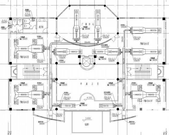 6层办公楼风冷往复式冷水空调系统设计CAD施工图纸 - 2