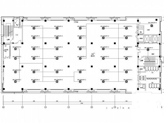 独栋产业用房办公楼空调通风排烟系统设计CAD施工图纸（甲级院设计）(风机盘管) - 2