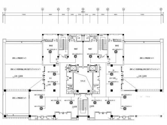 独栋产业用房办公楼空调通风排烟系统设计CAD施工图纸（甲级院设计）(风机盘管) - 4