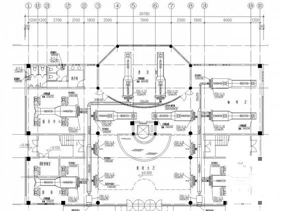 多层办公楼中央空调系统设计CAD施工图纸（风冷往复式冷水机组） - 2