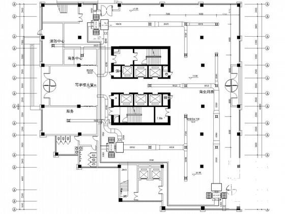 29层商场办公楼空调通风系统设计CAD施工图纸（水环热泵系统） - 1