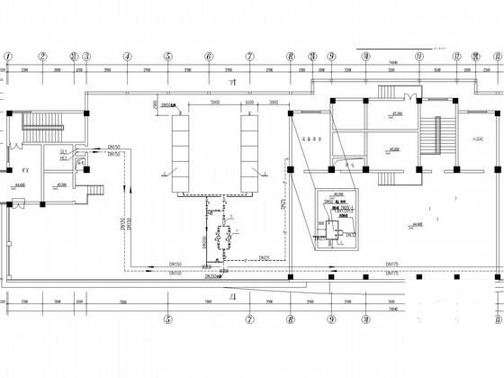 综合小型办公楼空调系统设计CAD施工图纸（风冷热泵机组） - 3