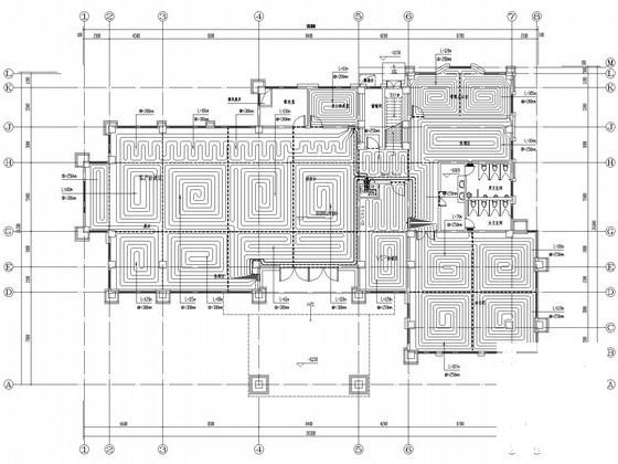 酒店展示中心暖通空调设计CAD施工图纸(地下室通风) - 1