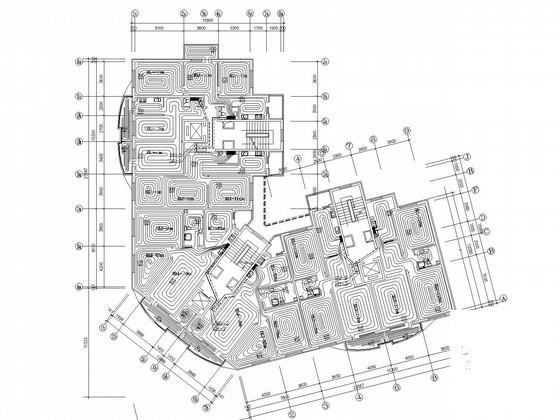 8层办公楼地板辐射采暖系统设计CAD施工图纸 - 1