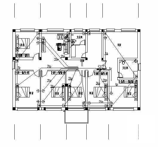 2层砖混结构别墅电气CAD施工图纸（三级负荷）(防雷接地系统) - 4