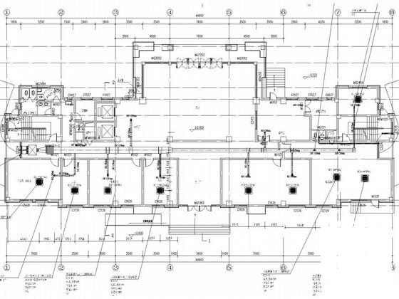 8层商业办公楼空调及通风系统设计CAD施工图纸（VRF空调加新风机组）(公共卫生间) - 2