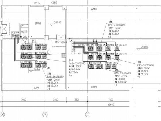 8层商业办公楼空调及通风系统设计CAD施工图纸（VRF空调加新风机组）(公共卫生间) - 4
