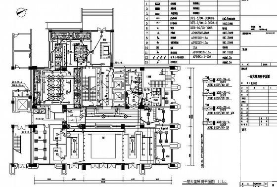 3层酒店装修电气CAD施工图纸（12页图纸）(动力系统) - 1