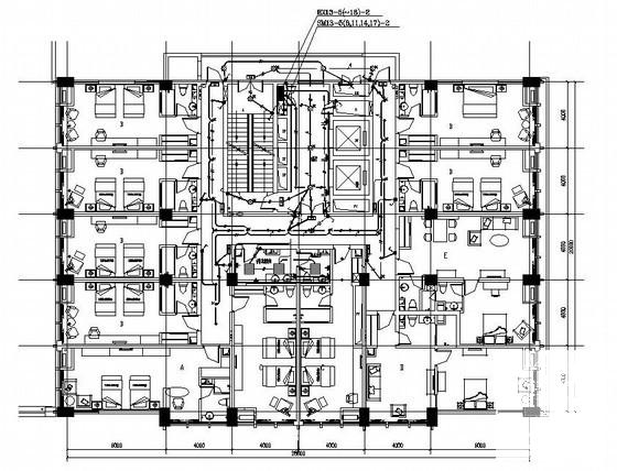 3层酒店装修电气CAD施工图纸（12页图纸）(动力系统) - 2