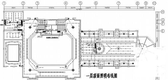 上两层钢筋混凝土结构会所装修电气CAD图纸(照明配电系统) - 1
