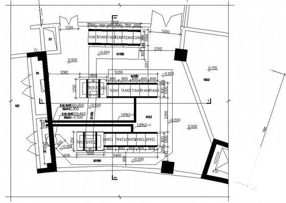 14层居住区电气CAD施工图纸（人防）(低压配电系统) - 1